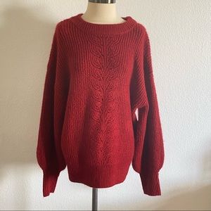 Ava & Viv chunky thick knit balloon sleeve sweater size 1X